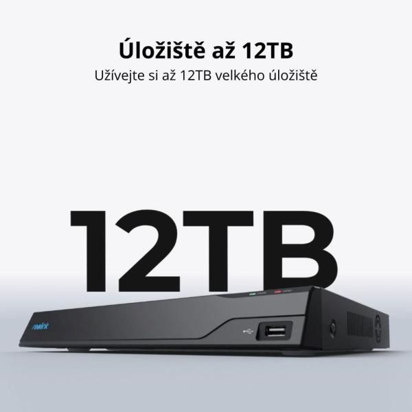 REOLINK bezpečnostní NVR jednotka NVS16,  Kapacita až 12TB,  4TB HDD,  16 Kanálů s 16MP1