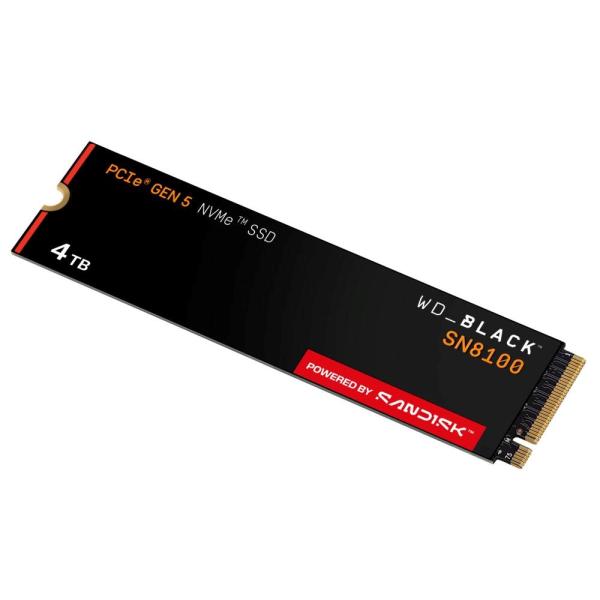 WD BLACK SSD NVMe 4TB PCIe SN8100 Powered by SanDisk,  Gen5,  (R:14900,  W:14000MB/ s)0