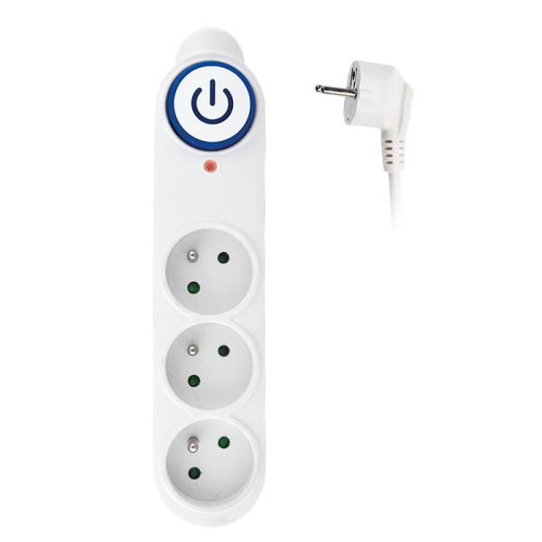 Solight přepěťová ochrana,  3 zásuvky,  1, 5m,  bílá
