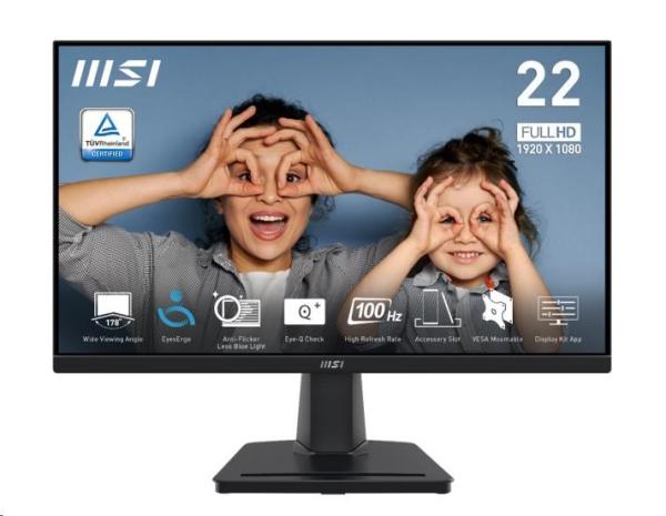 MSI Pro/ MP225V/ 21, 45"/ VA/ FHD/ 100Hz/ 1ms/ Black/ 2R