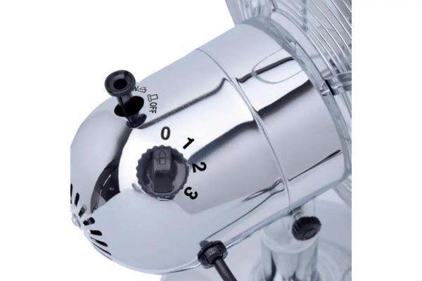 Orava SF-100 X stolní oscilující ventilátor, 3 stupně rychlosti, oscilace doprava a doleva, stříbrná3