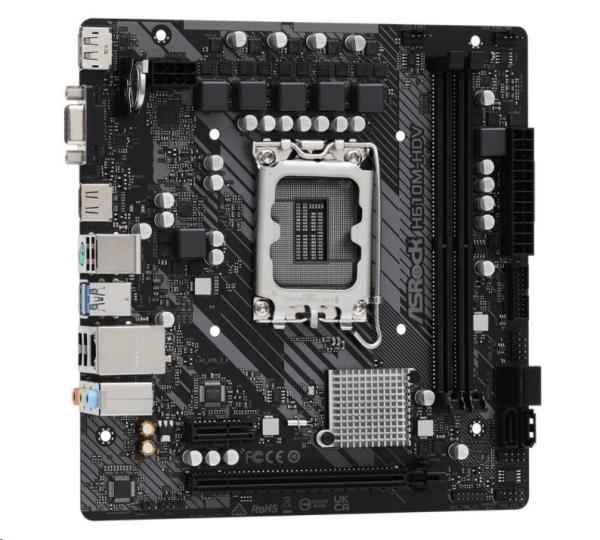 BAZAR - ASRock MB Sc LGA1700 H610M-HDV,  Intel H610,  2xDDR4,  1xDP,  1xHDMI,  1xVGA,  mATX - Po opravě (Bez příšlušenství)3