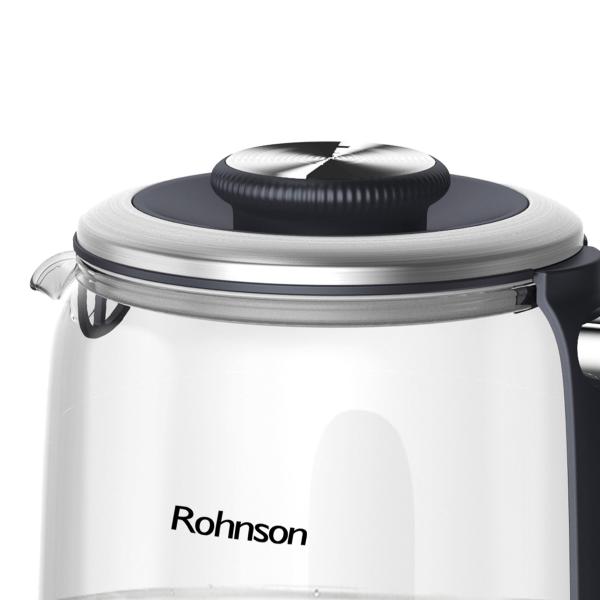 Rohnson Color Touch rychlovarná konvice,  2200 W,  6 teplot,  1.7 l,  LED displej,  dotykový ovládací panel,  sklo4
