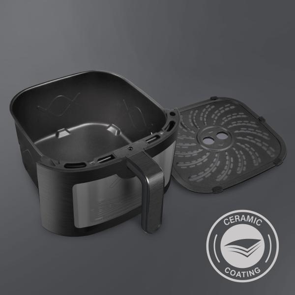 Rohnson InnoFry AI chytrá horkovzdušná fritéza,  1800 W,  Wi-Fi,  objem 8 l,  TFT displej,  černá5