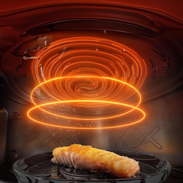 Rohnson InnoFry AI chytrá horkovzdušná fritéza,  1800 W,  Wi-Fi,  objem 8 l,  TFT displej,  černá8
