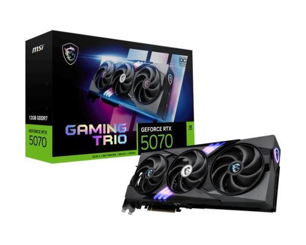 MSI VGA NVIDIA GeForce RTX 5070 12G GAMING TRIO OC,  RTX 5070,  12GB GDDR7,  3xDP,  1xHDMI