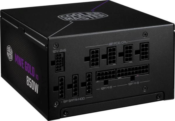 Cooler Master zdroj 850W MWE Gold 3,  120mm,  80+ Gold,  Plně modulární,  ATX 3.16