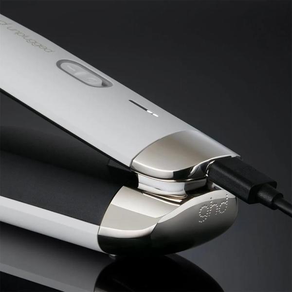 GHD Unplugged žehlička na vlasy,  bezdrátová,  USB-C,  automatické vypnutí,  bílá3