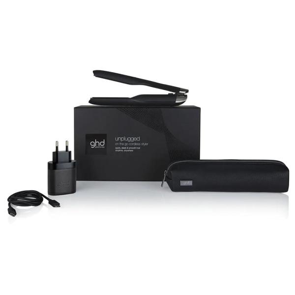GHD Unplugged žehlička na vlasy,  bezdrátová,  USB-C,  automatické vypnutí,  černá2
