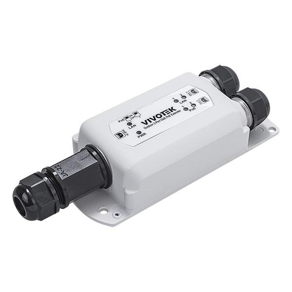 Vivotek AP-GXC-0250, venkovní gigabit PoE extender, vstup: 802.3 af at bt (max.95W), výstup: 2x 48V (max.68W)