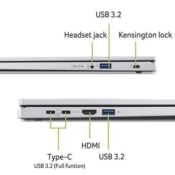 ACER NTB Extensa 15 (EX215-57-51YJ), i5-13420H, 15.6"FHD, 8GB, 512GB SSD, UHD, W11P, Silver5