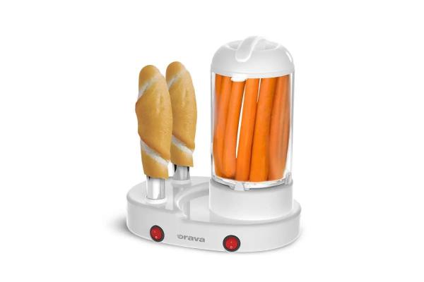 Orava HM-04 hotdogovač s možností přípravy vajec,  400 W,  až 6 párků,  bílá