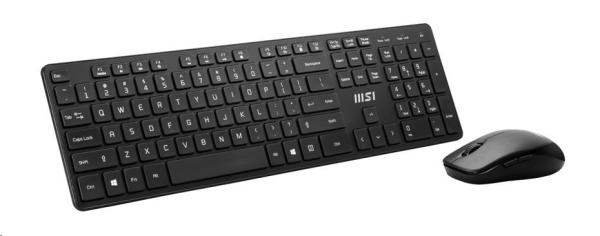 MSI set klávesnice a myši COMBO PRO,  bezdrátová,  CZ/ SK lokalizace