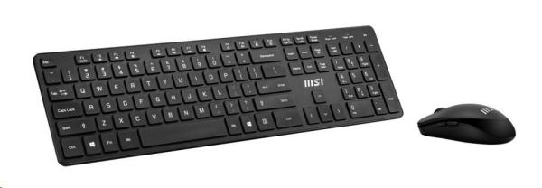 MSI set klávesnice a myši COMBO PRO,  bezdrátová,  CZ/ SK lokalizace1