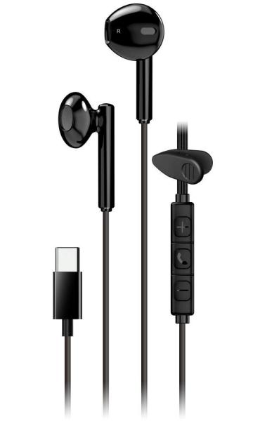 GENIUS sluchátka HS-M366 headset, mikrofon, USB-C, rotáční klip, černá