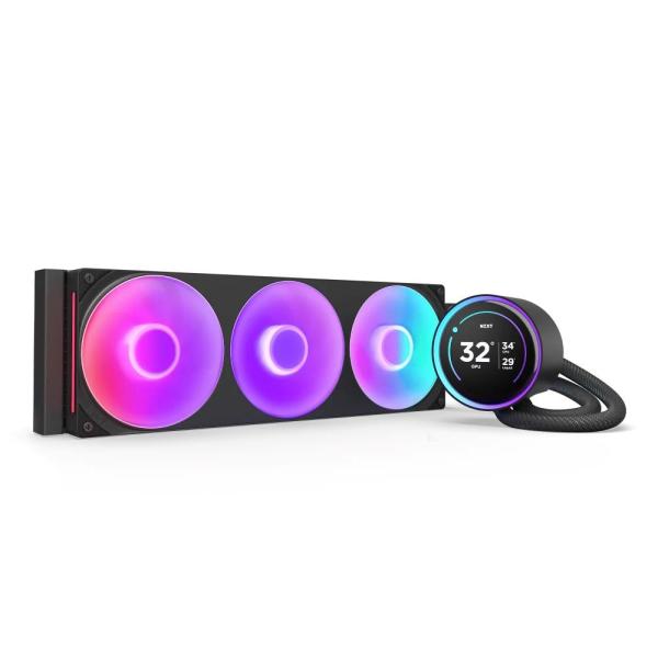 NZXT vodní chladič Kraken 360 ELITE RGB  3x120mm RGB fan  4-pin PWM  LCD disp.  6 let