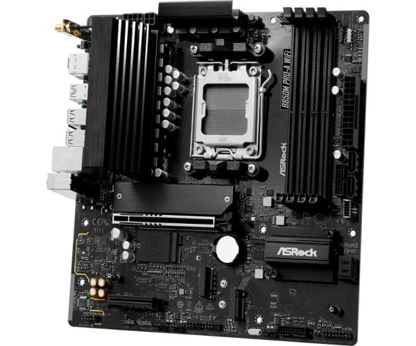 ASRock MB Sc AM5 B850M PRO-A WIFI, AMD B850, 4xDDR5, 1xDP, 1xHDMI, WiFi, mATX3