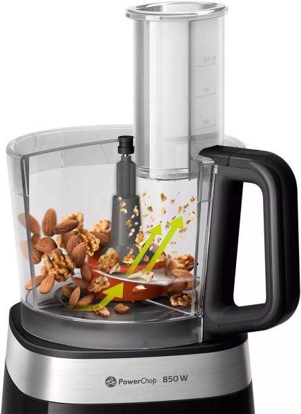 BAZAR - Philips Viva Collection HR7530/ 10 kuchyňský robot,  850 W,  2 rychlosti + puls,  černá - poškozený obal2