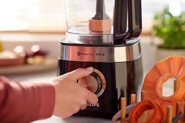 BAZAR - Philips Viva Collection HR7530/ 10 kuchyňský robot,  850 W,  2 rychlosti + puls,  černá - poškozený obal7