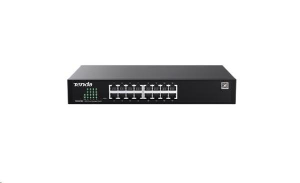 Tenda TEG2216D Websmart L2 cloud managed switch, 16x 10/ 100/ 1000 Mbps, Kov, Fanless-bez ventilátorov