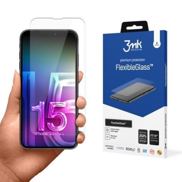 3mk hybridní sklo FlexibleGlass pro Apple iPhone 15 Pro