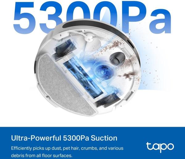 TP-Link Tapo RV20 Max Plus robotický vysavač s mopem a stanicí (LiDAR,  2, 4 GHz,  BT,  bílý)3