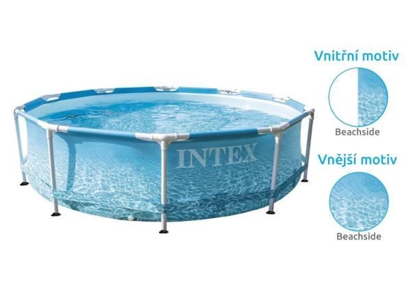 BAZAR - Intex bazén Florida 3,05x0,76 m bez příslušenství - motiv BEACHSIDE - Poškozený obal (Komplet)2