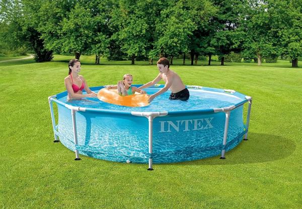 BAZAR - Intex bazén Florida 3,05x0,76 m bez příslušenství - motiv BEACHSIDE - Poškozený obal (Komplet)5