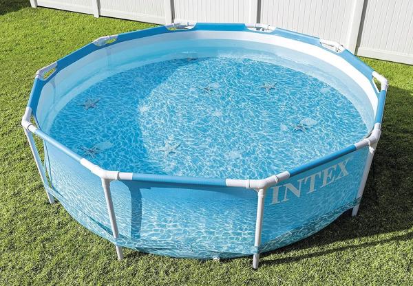 BAZAR - Intex bazén Florida 3,05x0,76 m bez příslušenství - motiv BEACHSIDE - Poškozený obal (Komplet)3