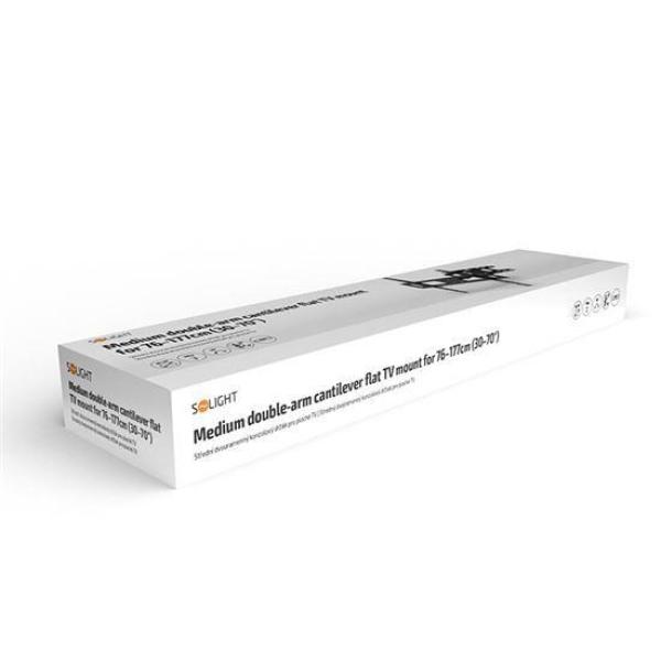 BAZAR - Solight střední dvouramenný konzolový držák pro ploché TV,  76cm - 177cm (30" - 70") - Poškozený obal (Komplet)2