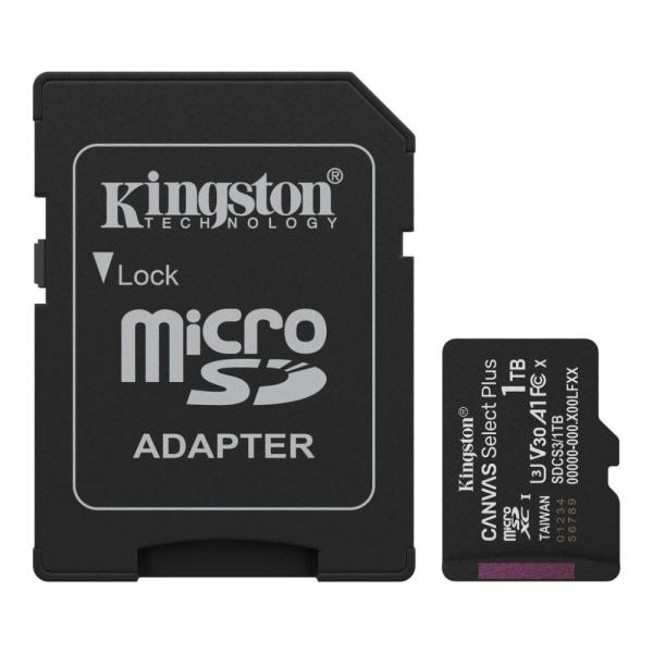 Kingston Canvas Select Plus/ Micro SDXC/ 1TB/ UHS-I U3 / Class 10/ + Adaptér