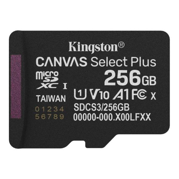 Kingston Canvas Select Plus/ Micro SDXC/ 256GB/ UHS-I U1 / Class 10