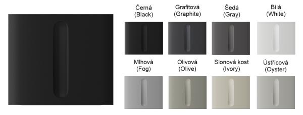 Ajax  CenterButton (Dimmer) vertical - Středový kryt stmívatelného tlačítka,  vertikální instalace,  ústřicová1