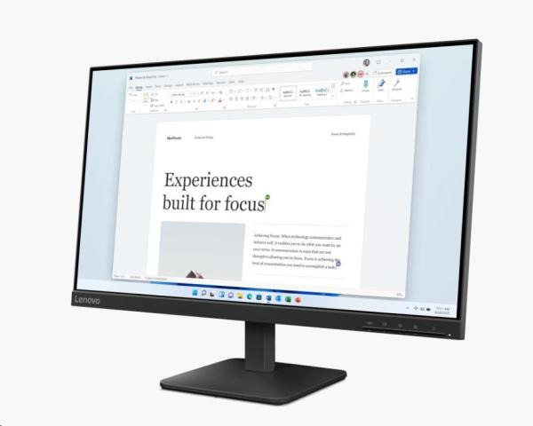 LENOVO LCD L24-4e - 23.8", IPS, 16:9, 1920x1080, 4/ 6ms, 250 cd/ m2, 1300:1, HDMI.VGA, VESA, 3Y0