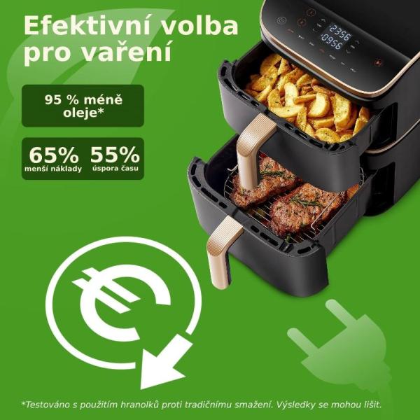 BAZAR - Cosori Turbo Tower Pro chytrá horkovzdušná fritéza 10,8l černá - Poškozený obal (Komplet)4