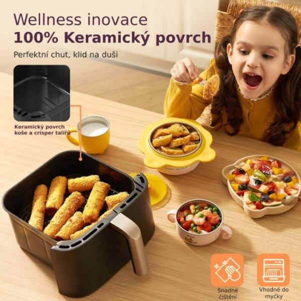 BAZAR - Cosori Turbo Tower Pro chytrá horkovzdušná fritéza 10,8l černá - Poškozený obal (Komplet)5