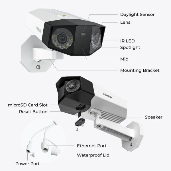 REOLINK bezpečnostní kamera Duo Series P750,  Duo 3 PoE,  4MP4