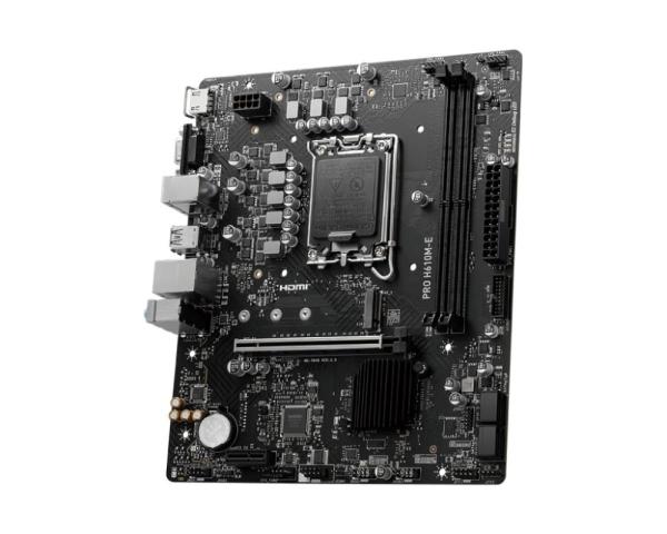 MSI MB Sc LGA1700 PRO H610M-E,  Intel H610,  2xDDR5,  1xHDMI,  1xVGA,  mATX2