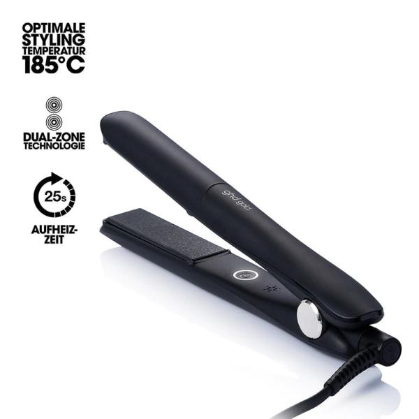 GHD Gold žehlička na vlasy, keramické destičky, dárková sada, Iced Luxe Collection, černá1