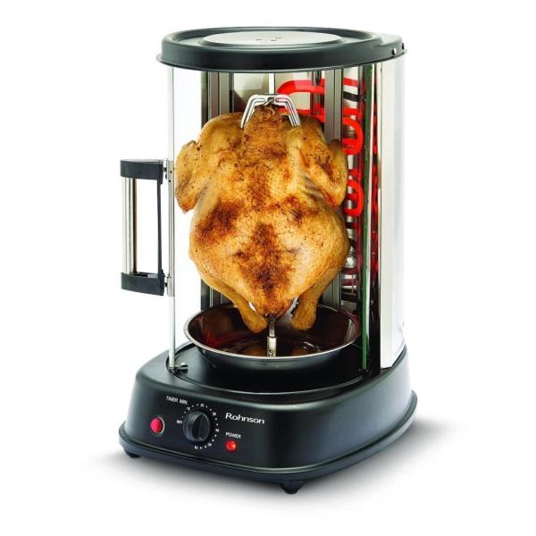 Rohnson vertikální gril, 1500 W, odkapávací miska, objem 21 litrů1