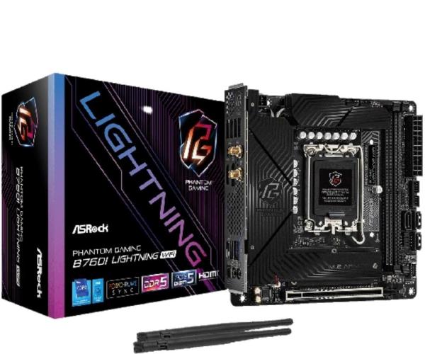 ASRock MB Sc LGA1700 B760I Lightning WiFi,  Intel B760,  2xDDR5,  1xDP,  1xHDMI,  mini-ITX
