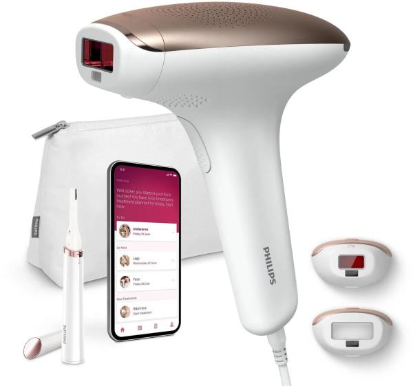 Philips Lumea IPL 7000 Series epilátor, zastřihovač HP6388, aplikace, 2 nástavce