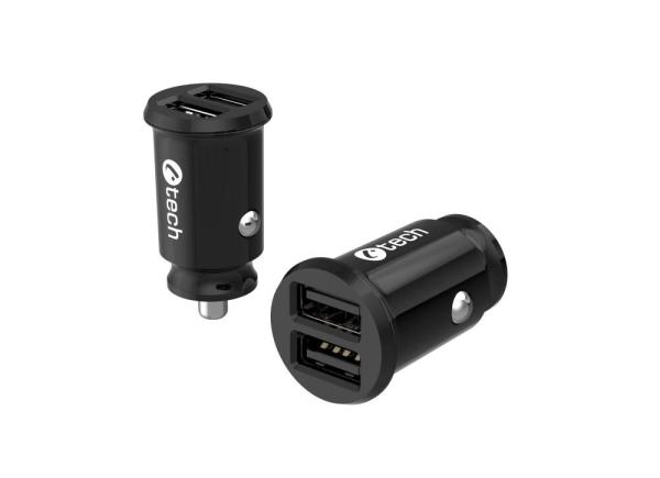C-TECH Nabíječka do auta UCC-03,  2xUSB,  černá2