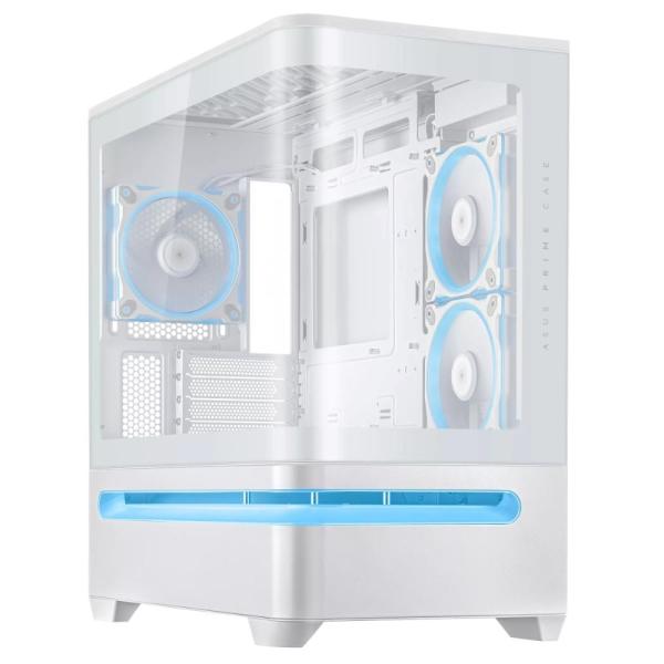 ASUS Case AP202 PRIME CASE,  mATX,  Průhledná bočnice,  3x 120mm ARGB Fan,  bílá