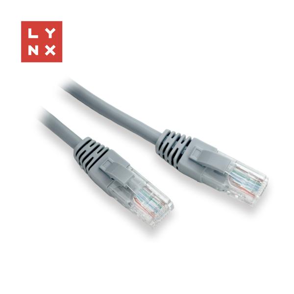 LYNX UTP patch kabel Cat5e,  PVC,  CCA,  1m,  šedý (balení obsahuje 10ks)