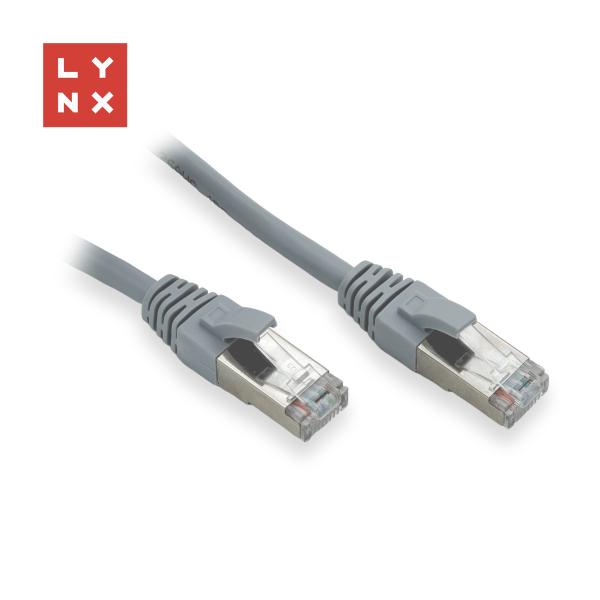 LYNX FTP patch kabel Cat5e PVC,  CCA,  1m,  šedý (balení obsahuje 10ks)