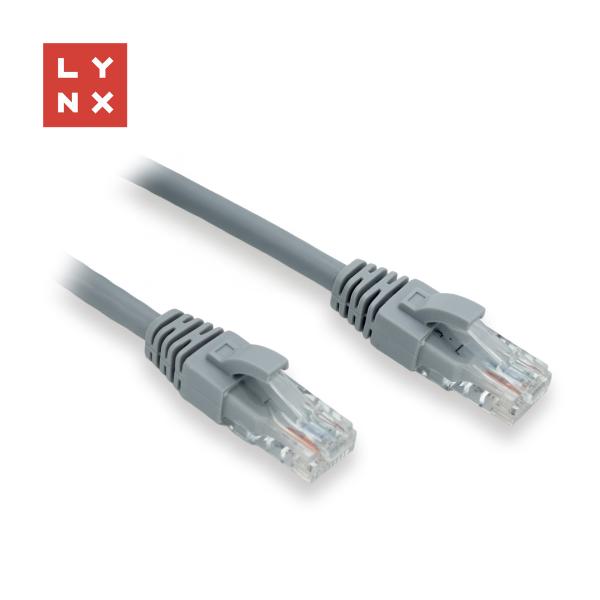 LYNX UTP patch kabel Cat6,  PVC,  0, 3m,  šedý (balení obsahuje 10ks)