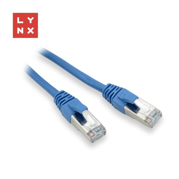LYNX FTP patch kabel Cat5e PVC,  CCA,  1m,  modrý (balení obsahuje 10ks)