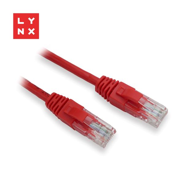 LYNX UTP patch kabel Cat5e,  PVC,  CCA,  2m,  červený