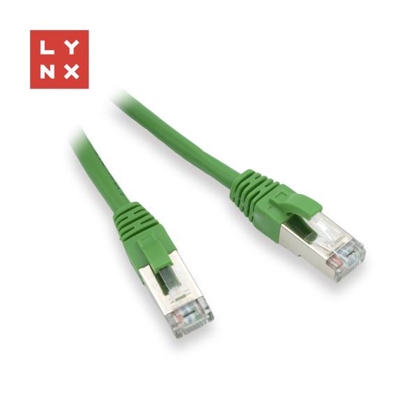 LYNX FTP patch kabel Cat5e PVC,  CCA,  1m,  zelený (balení obsahuje 10ks)